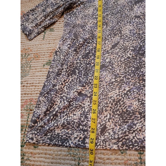 J.Jill Abstract Print Tunic Top XL Tall Soft Stretch Knit 3/4 Sleeve Relaxed Fit - Picture 9 of 11